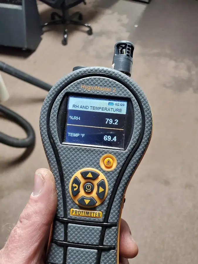 Moisture meter humidity assessment for Fire & Smoke Damage Restoration in Short Pump